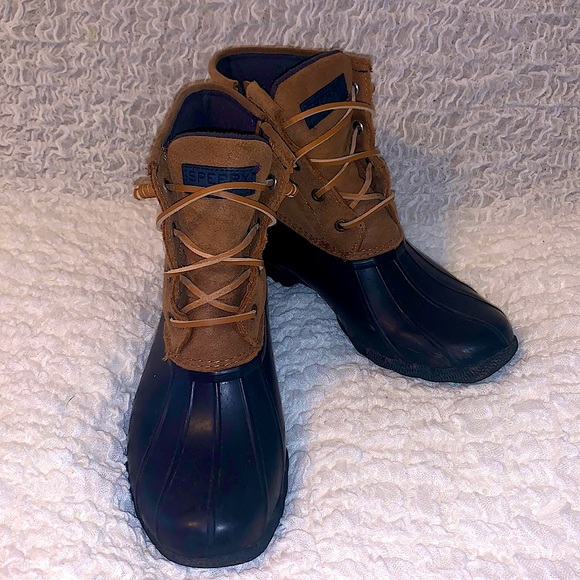 Womens Rain Navytan Sperry Duck Boots 
